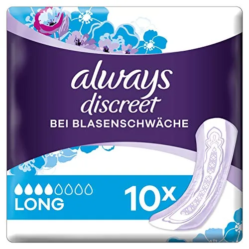 Always Discreet Inkontinenz Long, 5er Pack (5 x 10 Stück)