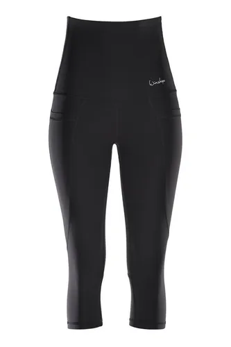 WINSHAPE Damen Functional Power Shape ¾-tights “high Waist” Hwl214 Leggings - Leggings mit Bauch-Weg-Effekt dank Core Stability-Bund, ideal für Fitness und Freizeit. Aus festem Funktionsstoff mit leichtem Kompressionseffekt und praktischen Taschen.