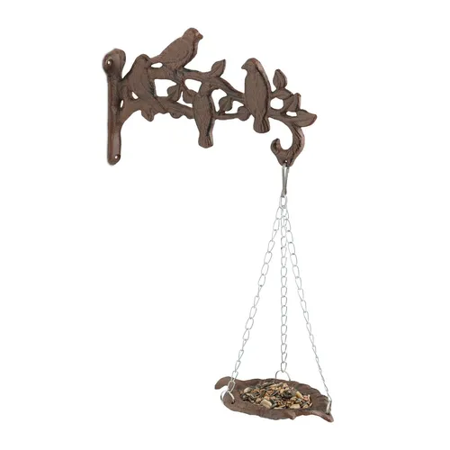 Vogeltränke Wasserschale Wand Wildvogel-Futterstation Vogelbecken Gusseisen