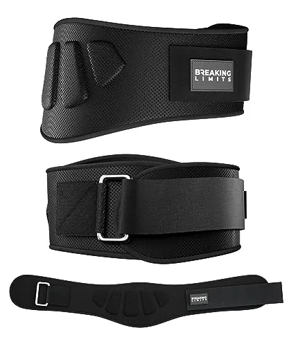 Breaking Limits Gewichthebergürtel Herren & Damen - Fitness Zubehör für Krafttraining & Gewichtheben, Gym Gürtel Crossfit, Deadlift Lifting Belt für Powerlifting & Bodybuilding (XS)
