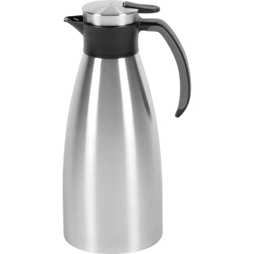 Emsa Thermoskanne Soft Grip 1,5L - Thermobehälter mit Quick Tip Verschluss für leichte Einhandbedienung. Auslaufsicher, hält Getränke 12h heiß und 24h kalt. Rutschfester Soft Touch-Griff für angenehmen Halt.