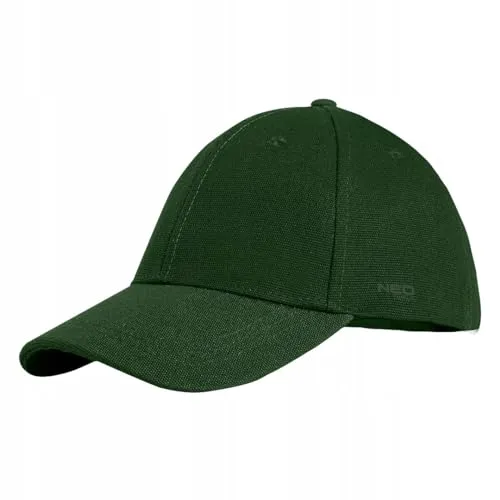 NEO TOOLS Baseballkappe Herren und Damen 100% Baumwolle - Grün - Verstellbar Kappe - Einfarbig Sonnenmütze - Baseball Cap