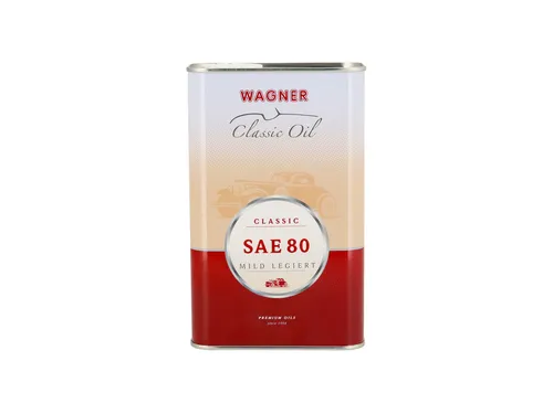 WAGNER Classic Motorenöl SAE 80 mild legiert, Hochdruck-Getriebeöl - 1Liter