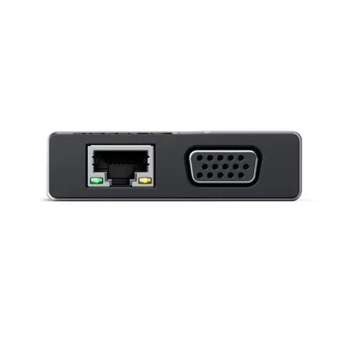 ALOGIC DV3 Mini-Dock - USB-C mit 2 x HDMI und VGA - Weiteres Notebook-Zubehör mit 1GbE-Anschluss für schnelle Netzwerkverbindungen und vielseitige Anschlussmöglichkeiten.