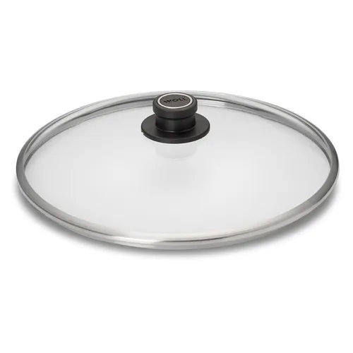 Woll Sicherheitsglasdeckel Ø 32 cm - Deckel aus Sicherheitsglas mit Edelstahleinfassung, backofenfest bis 250°, ideal für sicheres Kochen und vielseitigen Einsatz.