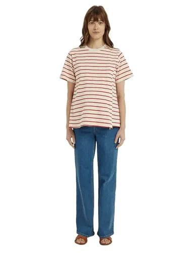 Vertbaudet Ringelshirt für Schwangerschaft und Stillzeit rot gestreift 36/38