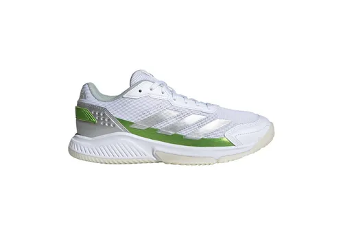 adidas Performance COURTQUICK PADEL Tennisschuh - Sportlicher Padelschuh in Cloud White/Silver Metallic für Multi Court-Einsätze, ideal für leidenschaftliche Tennisspieler, fällt klein aus – eine Größe größer bestellen!