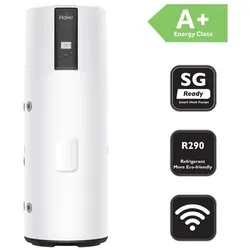 Haier Warmwasser-Wärmepumpe Brauchwasserwärmepumpe Trinkwasser HP200M7 200 Liter R290 Warmwasser, Energieklasse 