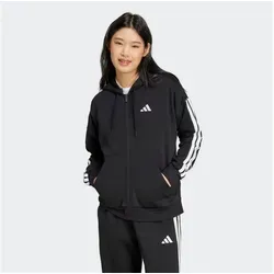 ADIDAS Damen Kapuzensweat Essentials 3-Streifen Full-Zip Fleece - Hoodies aus weichem, recyceltem Material für optimalen Tragekomfort und Wärme, mit sportlichem 3-Streifen Design und verstellbarer Kapuze für individuellen Style.