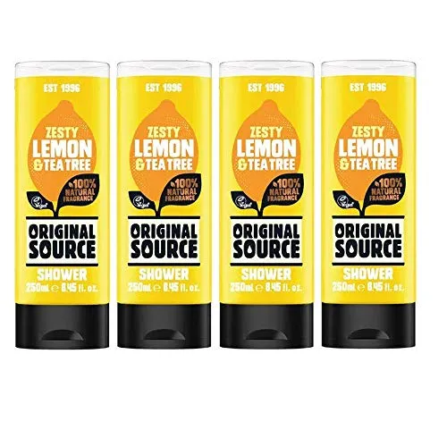 Original Source Duschgel Lemon & Tea Tree, 4er Pack (4 x 250 ml)