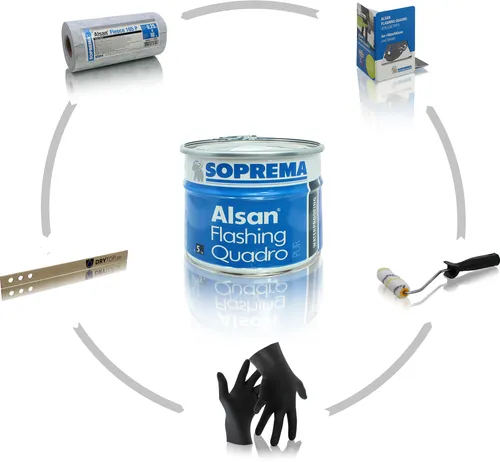 ALSAN FLASHING QUADRO PROFI PACK RAL 7012 - Dachziegel & -schindeln, einkomponentiges Polyurethanharz für einfache Verarbeitung und höchste Beanspruchungsklasse, ideal für hitzeempfindliche Untergründe.