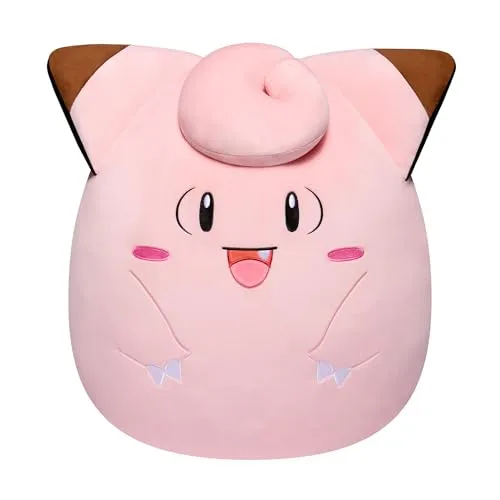 Pokémon Bandai Plüschtier Squishmallows 50 cm – Melofee - Stofftiere & Teddybären – Riesiges, ultraweiches Melofee-Plüschtier (50 cm), perfekt zum Kuscheln und Dekorieren, offizielles Pokémon-Lizenzprodukt.