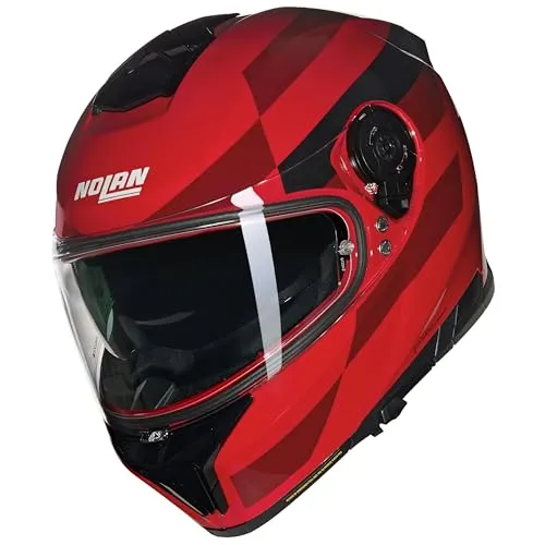 Nolan N80-8 Alfiere N-Com Helm, schwarz-rot, Größe M