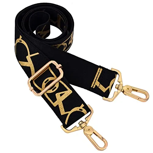 Geldbörsenriemen Crossbody, Taschengurt Ersatz Metall Drehhaken Schultergurt Gitarrengurt für Crossbody Tasche Gepäck, Change D, Large