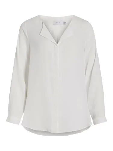 Vila Langarmbluse VILucy - Elegante Drapierung - Modische Bluse mit raffinierten Drapierungen, ideal für einen stilvollen Auftritt im Büro oder bei besonderen Anlässen.