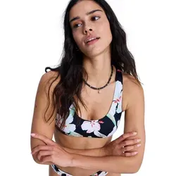 Produktbild Roxy Bandeau-Bikini-Top Printed Essentials Schwarz XS