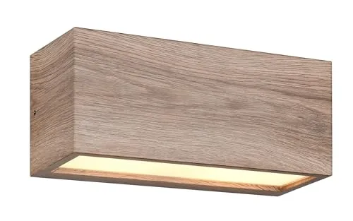 Trio Leuchten Außen Wandleuchte Mayenne 218560235 - Lampen - Robuste Außen Wandleuchte in Holzoptik mit IP44 Schutz, ideal für die schnelle Montage und optimale Ausleuchtung durch Up & Down Beleuchtung. Leuchtmittel nicht enthalten.