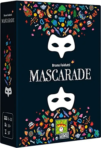 Asmodee Repos Production| Mascarade | Kartenspiel | Alter: 10+| 4 bis 12 Spieler | Spielzeit: 30 min