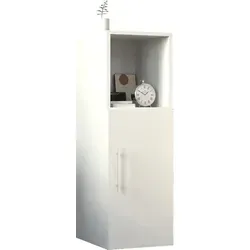 Holz Nachttisch Narila in weiß von VCM