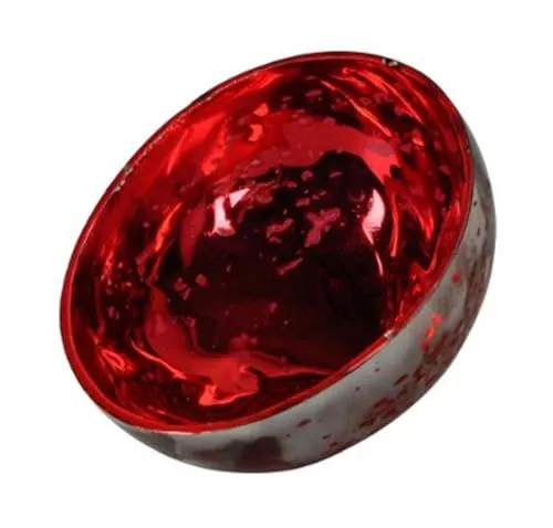 Glas Schwimmschale rund rot, D: 7,5 cm