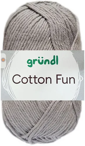 Gründl 50 Gramm Gründl Cotton Fun 27 Hellgrau Häkelwolle