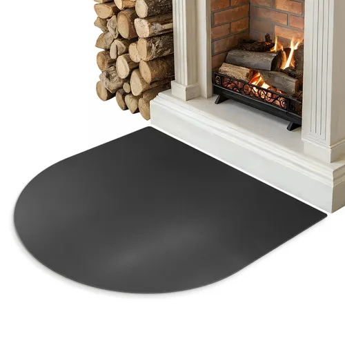 Stahlbodenplatte Rundbogen für Kaminofen 100x100 cm