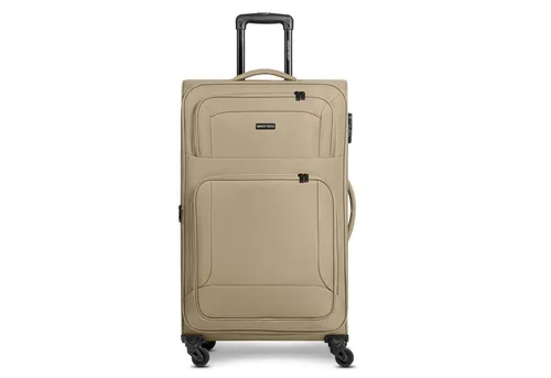SMARTBOX großer Weichgepäck Check-in Koffer XL | 4 Rollen, Zahlenschloss & erweiterbar - Koffer mit 46x31x78 cm, 101-110 Litern Volumen, leicht mit 3,6 kg. Ideal für Reisen bis 21 Tage, mit Wäschefächern und Reißverschlussfächern für perfekte Organisation.