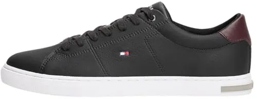 Tommy Hilfiger Herren Vulcanized Sneaker Essential Leather Detail Vulc Schuhe - Herren-Sneaker mit hochwertigem Leder-Obermaterial, optimaler Passform und stilvollem Design – ideal für jeden Freizeitlook.