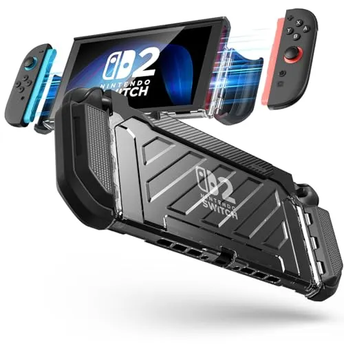 SUPCASE Unicorn Beetle Pro für Nintendo Switch 2, Schwarz - Veraltete Systeme: Nintendo - Hochwertige, stoßfeste Hülle mit 360°-Schutz nach Militärstandard und nahtloser Dock-Kompatibilität für ein verbessertes Spielerlebnis.