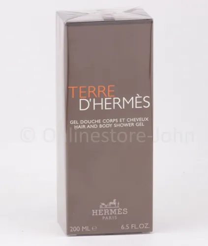 Hermes Terre d'Hermes Duschgel 200ml - Duschgele - Luxuriöses Hair and Body Shower Gel mit dem unverwechselbaren Duft von Terre d'Hermes für ein erfrischendes Duscherlebnis.