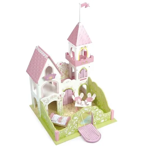 Le Toy Van – Pädagogischer Puppenhaus-Palast „Fairybelle“ aus Holz Märchenprinzessin Schloss Spielset | Rollenspiel-Schloss aus Holz für Mädchen, TV641