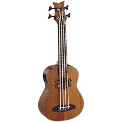 Ortega LIZZY-BSFL-GB Fretless Ukulele Bass - Bässe, Lizard Series mit Mahagoni-Korpus und Walnuss-Griffbrett, inkl. MagusUkeBass Tonabnehmersystem und Deluxe Gigbag für optimalen Klang und Schutz.
