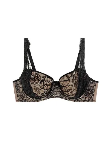 Triumph Amourette Charm WHP02 - Balconette Schalen-BH 70C Black - Klassische BHs für Damen mit formenden Bügeln und dünnen Einlagen, verstellbaren Trägern und eleganten Spitzenkanten für perfekten Halt und Stil.