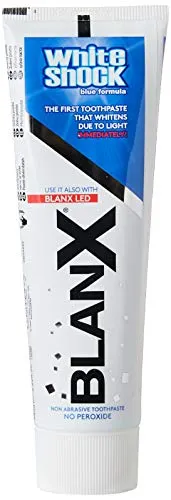 BLANX White Shock bleichende Zahnpasta gegen Zahnschmelzflecken mit Sofort-Effekt 75ml