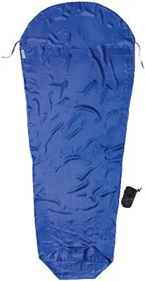 COCOON Silk MummyLiner Gr. S - Seiden-Schlafsack ultramarine blue - Innenschlafsack aus hochwertiger Seide, temperaturausgleichend und extrem leicht, ideal für Camping und Wandern.