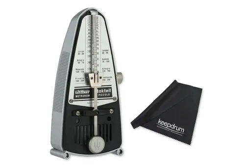Wittner Metronom 838 Taktell Piccolo - Mechanisches Metronom für Musiker, mit einstellbarem Tempobereich von 40-208 BPM, robustem Kunststoffgehäuse und ohne Batterien – ideal für präzises Üben überall.
