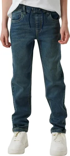 NAME IT Boy Jeans Slim Fit Sweat - Stylische Jogger Fit Jeans für Jungen, mit angenähtem Kordelzug und praktischen Gesäßtaschen. Bequem und vielseitig für den täglichen Einsatz.