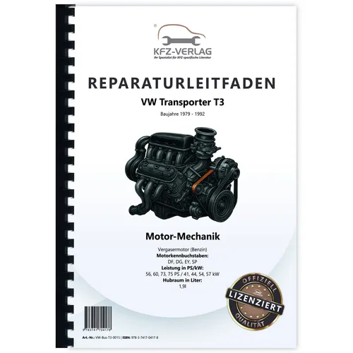VW Transporter/Bus T3 (79-92) 4-Zyl. 1,9l Benzinmotor 56-75PS Reparaturanleitung