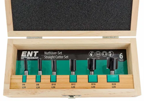 ENT 09006 6-tlg. Nutfräser Set Hartmetall