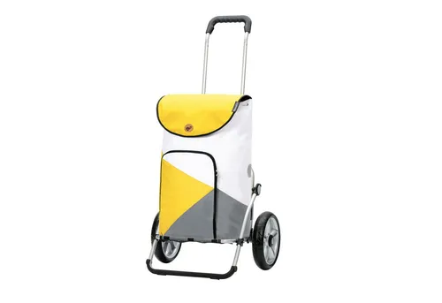 ANDERSEN Einkaufstrolley - Royal Shopper Ester gelb 47 L - Einkaufstrolleys mit hochwertigem, wasserabweisendem Material und leichtem Aluminium-Fahrgestell, klappbar und ideal für stressfreies Einkaufen.