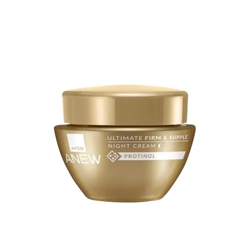 AVON Nachtcreme Firm & Supple Ultimate Anew | Gesichtscreme zum Auffüllen und Glätten der Haut | Kollagen Gesichtscreme für die tägliche Hautpflege | Gesichtscreme Nacht | 50 ml
