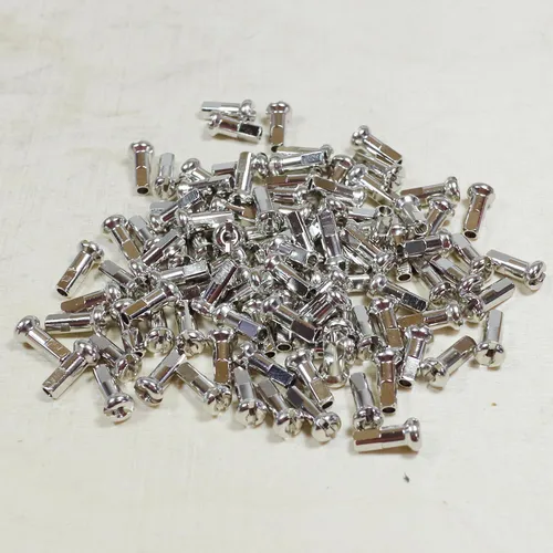 DT Swiss Nippel 100 Stück M2.0 / FG 2.3 Länge 12 mm Messing silberfarben