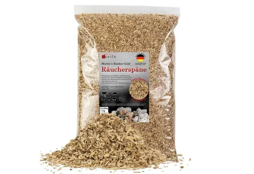 Moritz Räucherbox 0,85kg Räucherspäne Buche fein 0,75 -2 mm zum smoken, räuchern/kalträuchern von Fleisch, Fisch, Gemüse geeignet