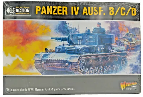 Warlord Games Panzer IV Ausf. B/C/D – 1:56 - Standmodellbau: Panzer, sehr detaillierter Plastik-Modellpanzer für Tisch-Kriegsspiele mit Panzerkommandanten-Miniatur und Zubehör.