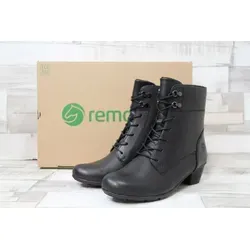 Remonte Schnürstiefeletten R7583-01 Damen Schwarz 38 EU - Wanderschuhe für Damen, ideal für den Herbst mit seitlichem Reißverschluss und herausnehmbarem Fußbett für individuelle Einlagen. Hochwertiges Leder sorgt für Komfort und Stil.