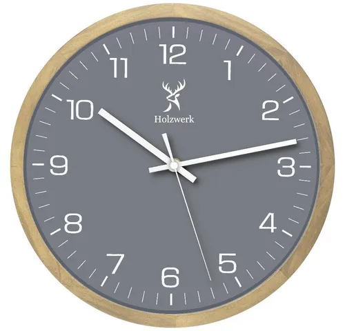 Holzwerk Wanduhr Designer Loft Holz Quarz Wand Uhr - Wohnaccessoires mit nahezu lautlosem Uhrwerk und hochwertigem Massivholz, perfekt für stilvolle Einrichtung und zeitlose Eleganz in jedem Raum.