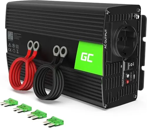 Green Cell PRO 500W/1000W 12V auf 230V Reiner Sinus Volt kfz Spannungswandler Wechselrichter Konverter Pure Sine Wave Power Solar Inverter DC AC Umwandler Stromwandler