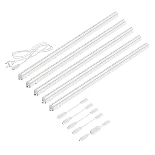 ledscom.de LED Unterbau-Leuchten Rigel, je 87,3cm, mit Schalter, je 1002lm, warm-weiß, 5er Set