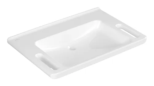 Villeroy & Boch ViCare Waschbecken - Elegantes Design ohne Überlauf - Badkeramik mit kompakten Abmessungen (800 x 550 x 180 mm) und zeitlosem Weiß Alpin für jedes Badezimmer.
