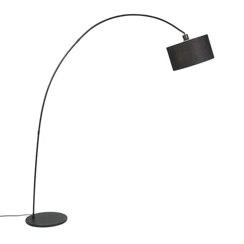 Qazqa Stehlampe Vinossa – Moderne LED-Lampe in Schwarz